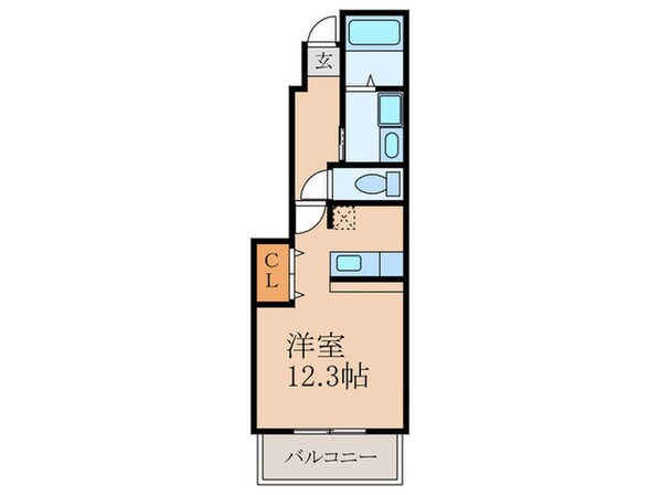 メゾン若園Ｂの物件間取画像